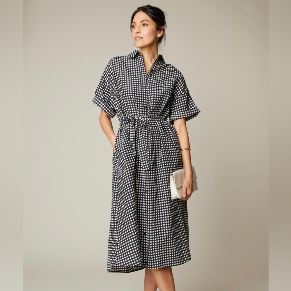 Tucker NYC Safari (Sarah) shirt dress in black gingham